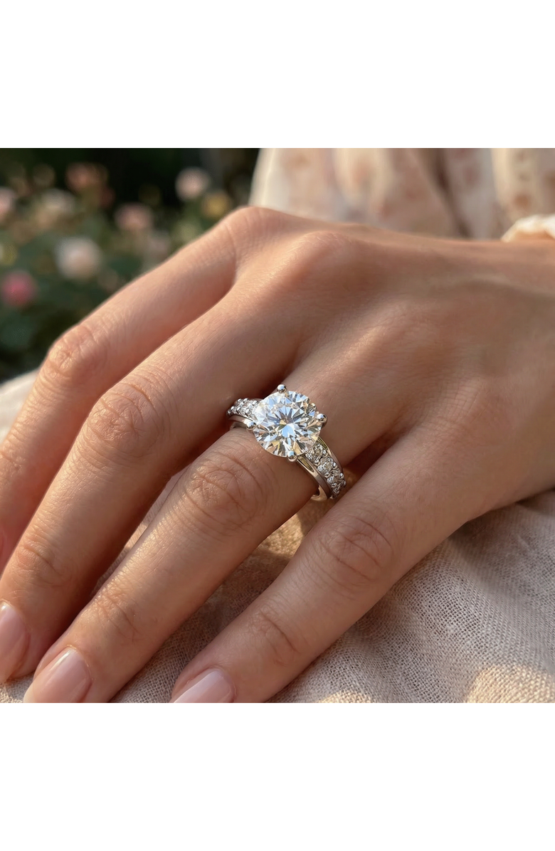 Bliss Diamond 2ct Round Diamond Solitaire Engagement Ring 14k Gold Lab Grown, Alternate, color, 14K White Gold