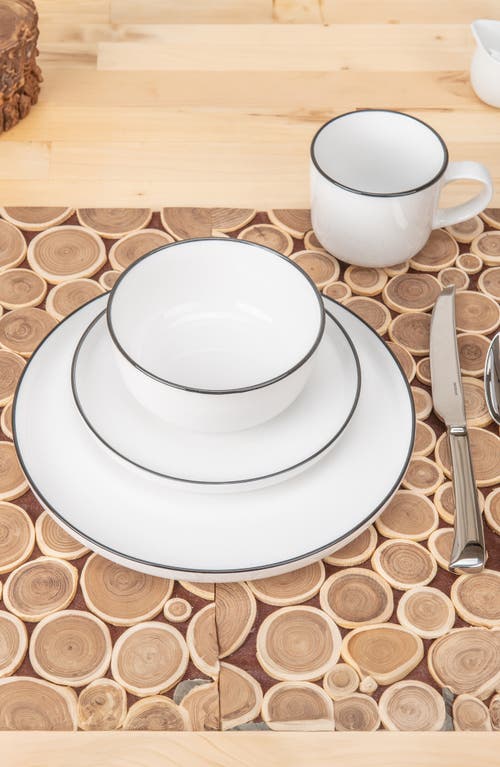 Bia Cordon Bleu Set Of 4 Salad Plates In White W/black