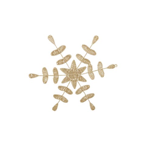 Woven Paper & Iron Snowflake Wall Art