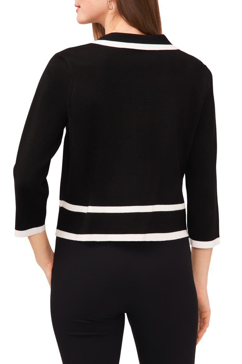 Golden Button Sweater Jacket, Alternate, color, RICH BLACK