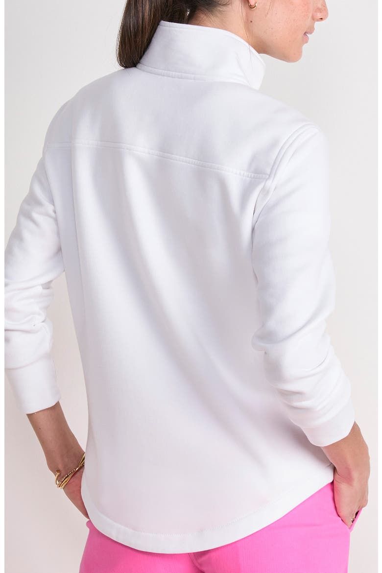 Dreamcloth Relaxed Half Zip Sweatshirt, Alternate, color, 100 WHITE