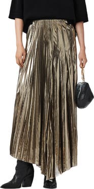 AllSaints Jax Pleated Maxi Skirt