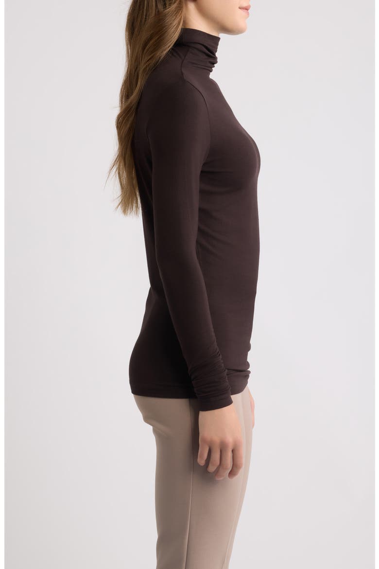 Turtleneck Seamless Top, Alternate, color, DEEP MAHOGANY