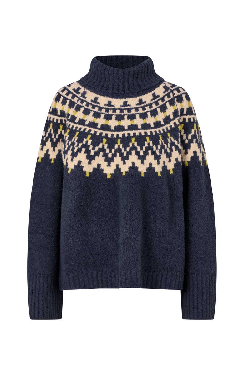 Masai Copenhagen Long Sleeve High Neck Knit Sweater, Alternate, color, Navy Blazer