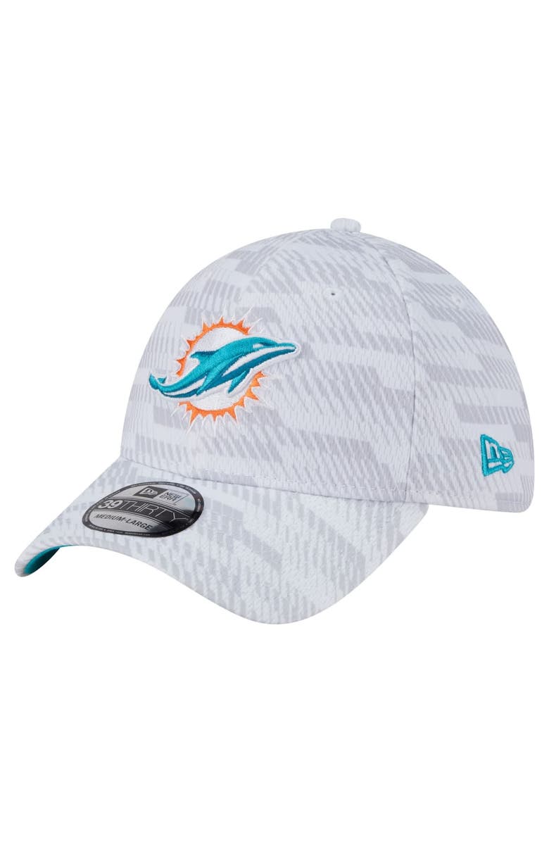 New Era Men's New Era  White Miami Dolphins Gameday Graded 39THIRTY Flex Hat, Alternate, color, 