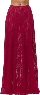 Naked Wardrobe Lace Maxi Skirt