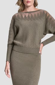 DKNY Illusion Rib Boatneck Sweater