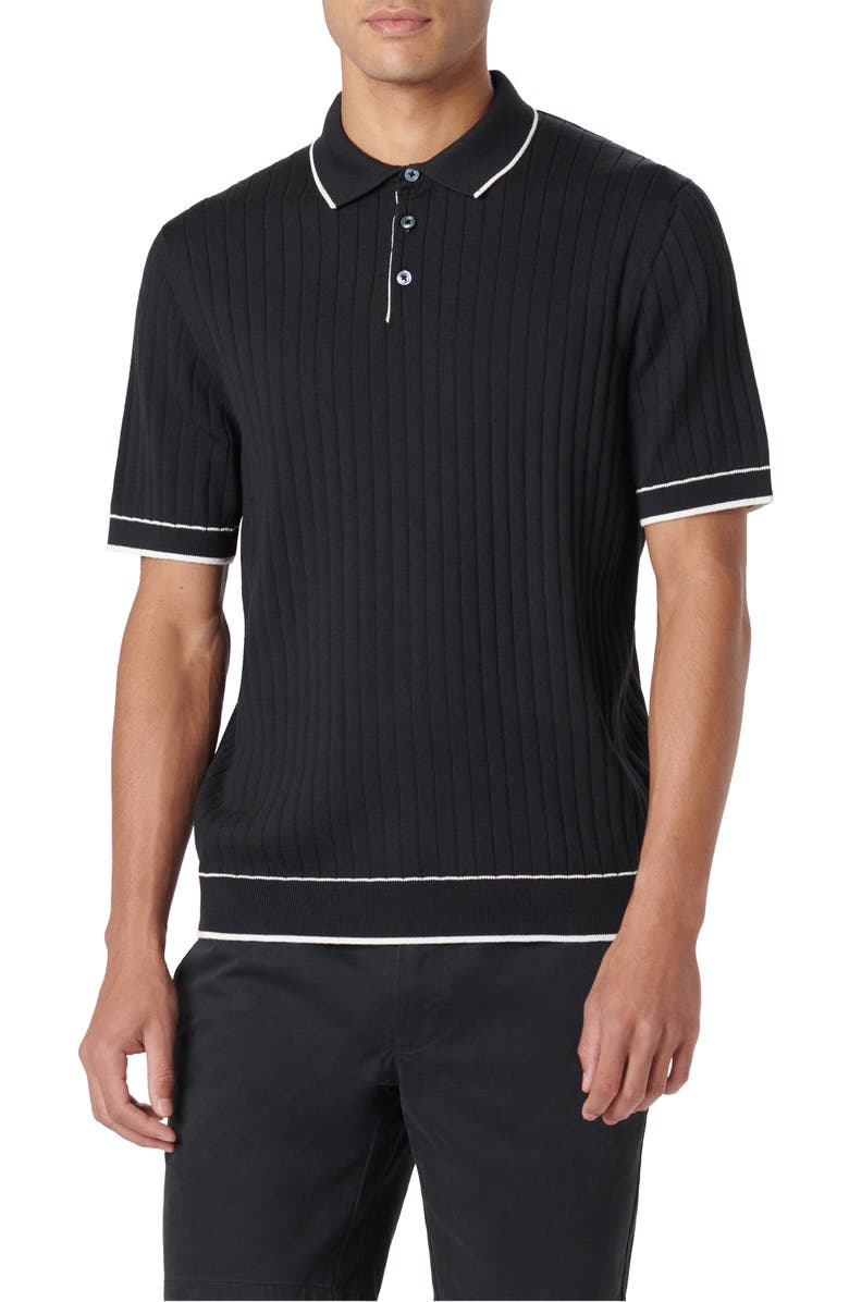 Bugatchi Rib Knit Polo, Main, color, 