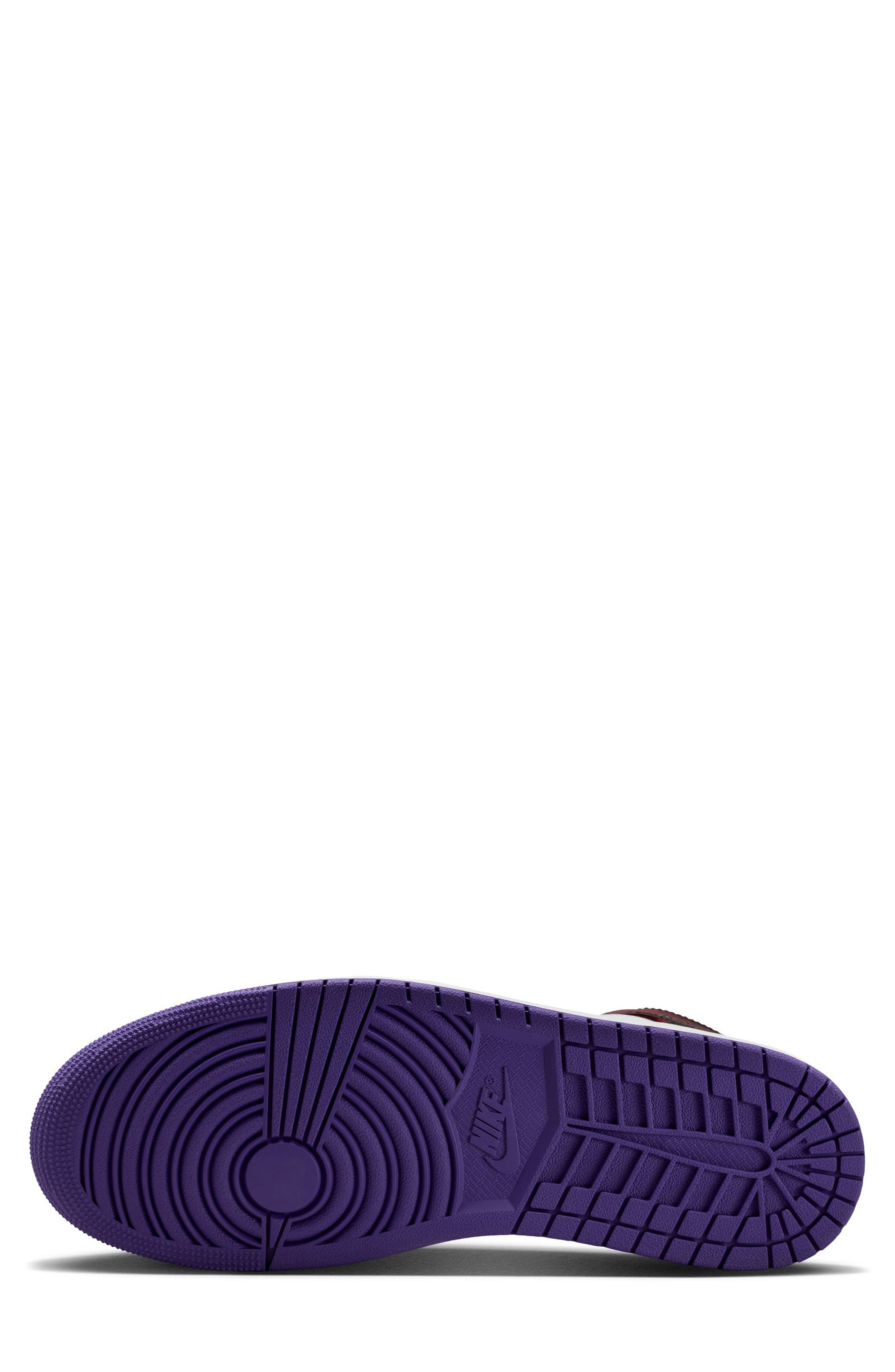 Jordan Air Jordan 1 Mid SE Basketball Sneaker, Alternate, color, True Red/ Court Purple