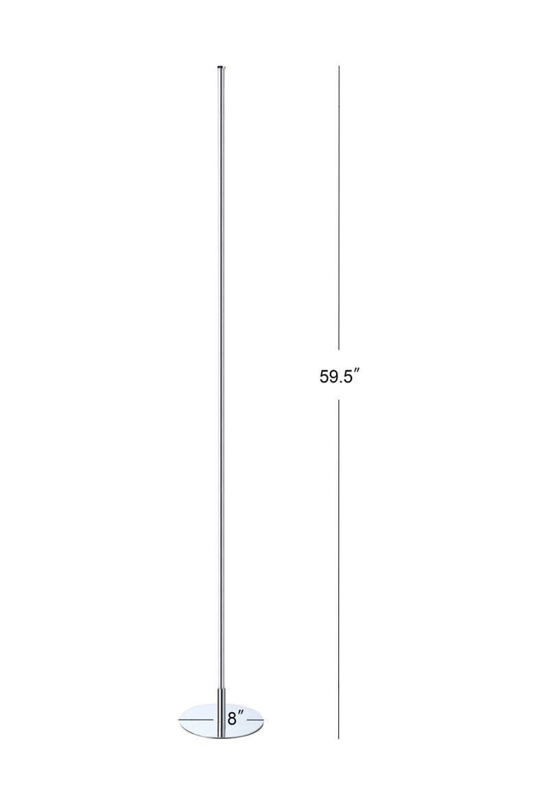 Iris 59.5" LED Integrated Floor Lamp, Alternate, color, Chrome