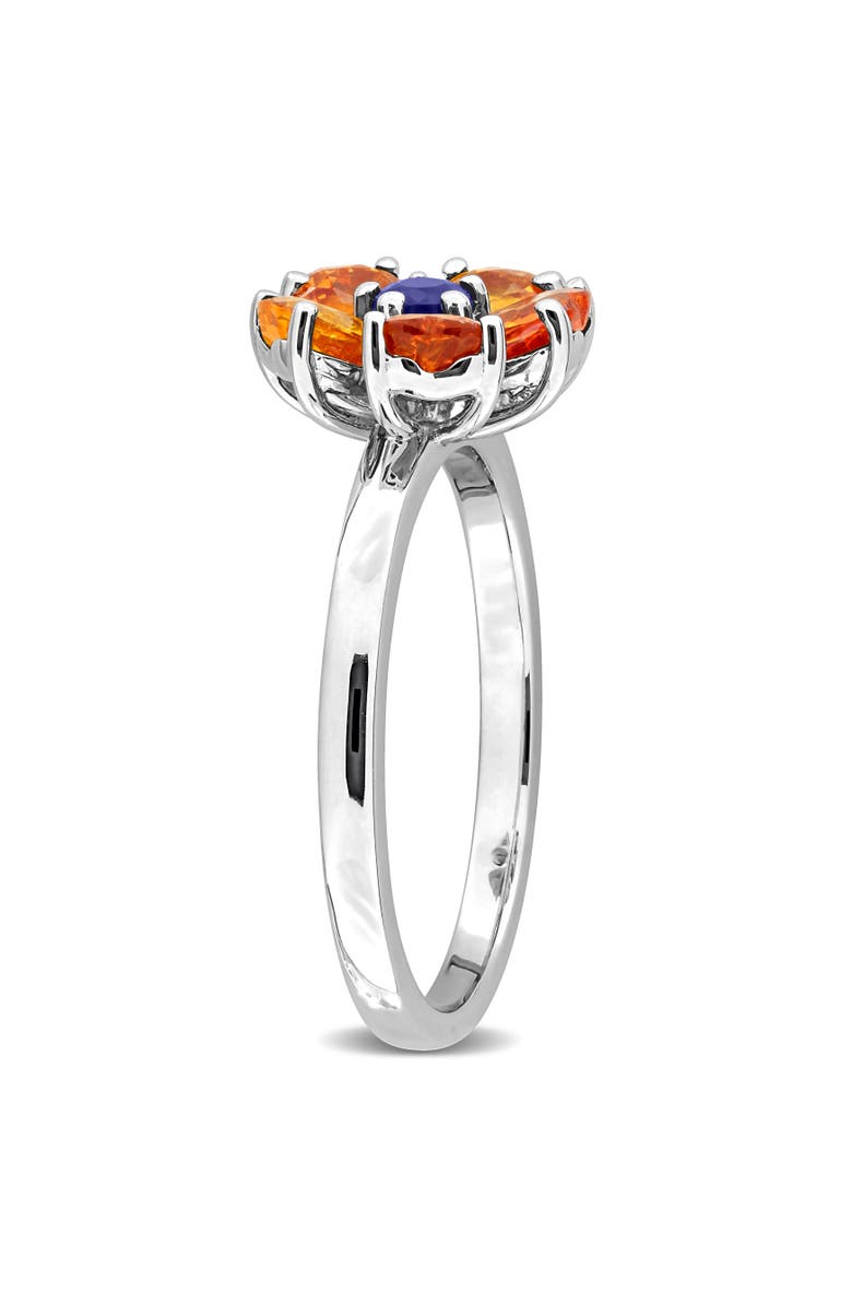 Julianna B. Blue & Orange Sapphire Flower Ring, Alternate, color, Sapphire