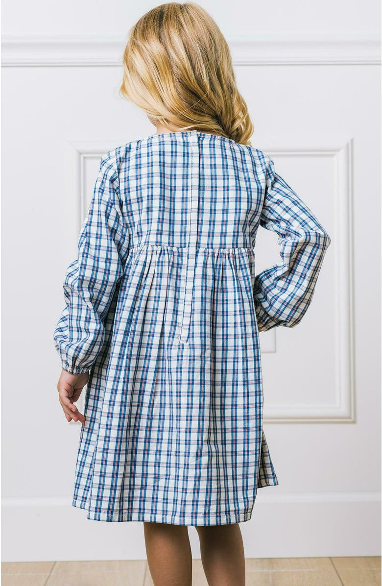 Hope & Henry Girls' Organic Smocked Long Sleeve Dress, Kids, Alternate, color, 