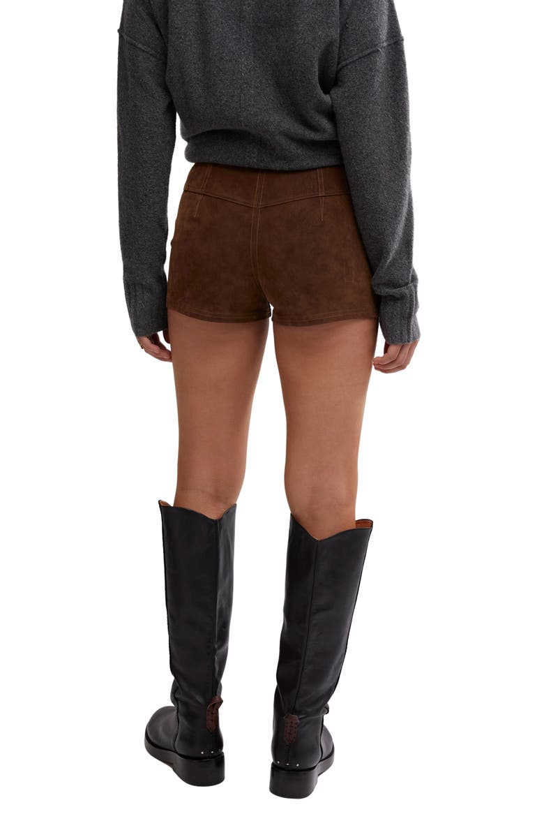 Free People Jada Belted Faux Suede Shorts, Alternate, color, 