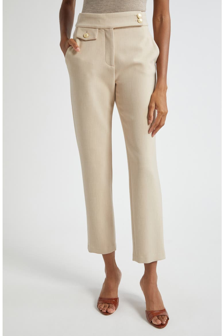 Renzo Crop Trousers, Main, color, HEATHERED SAND