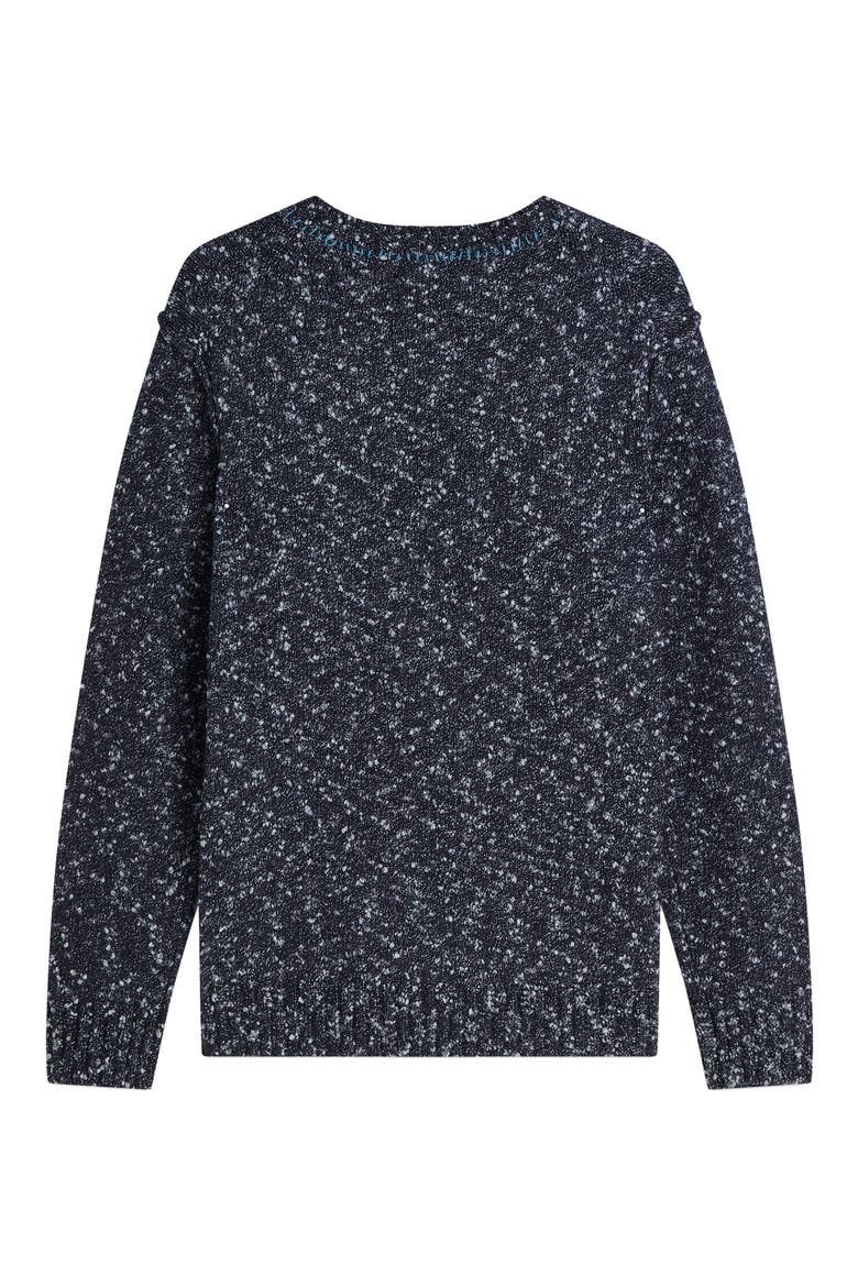 Melange Bouclé Crewneck Sweater, Alternate, color, SKY CAPTAIN