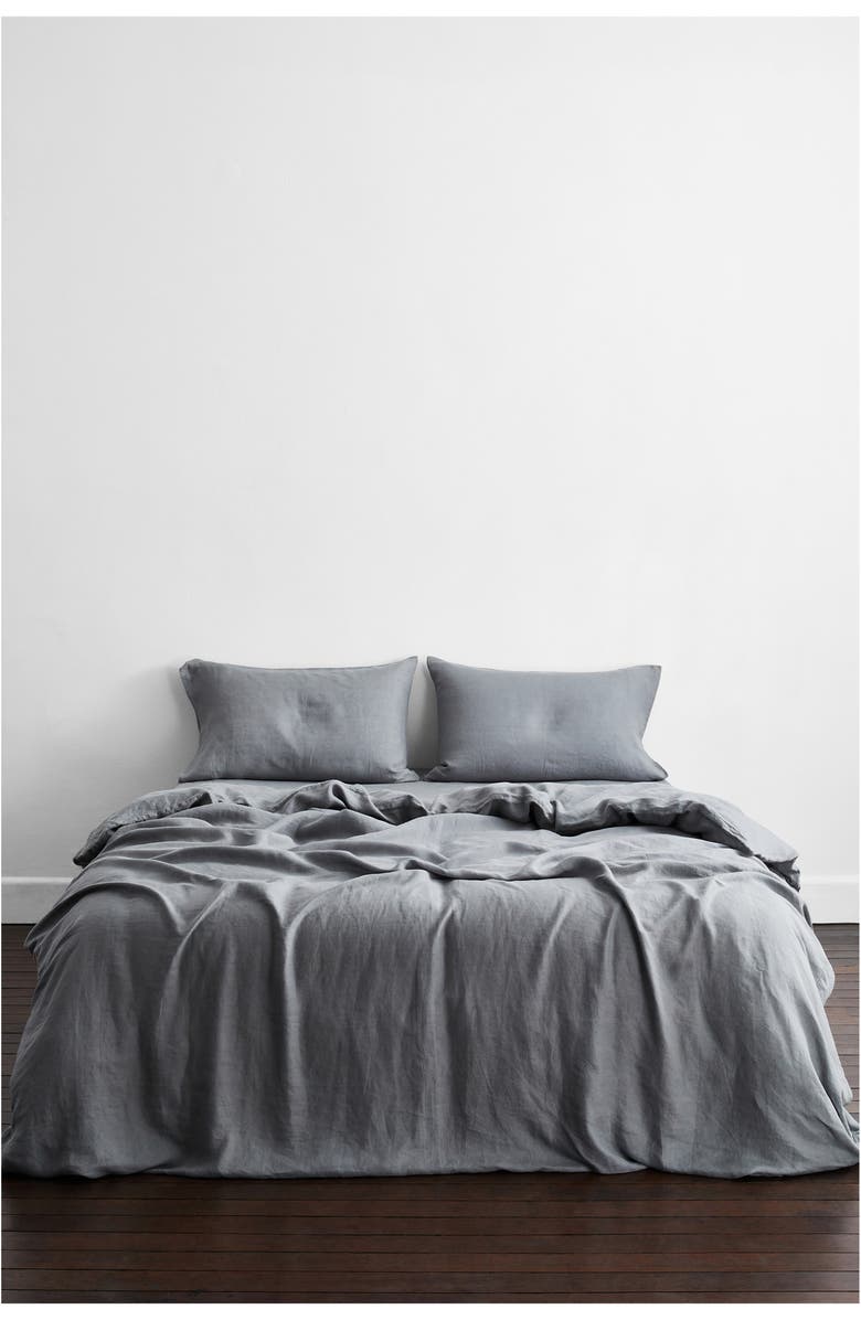 Bed Threads Linen Duvet Cover, Alternate, color, 