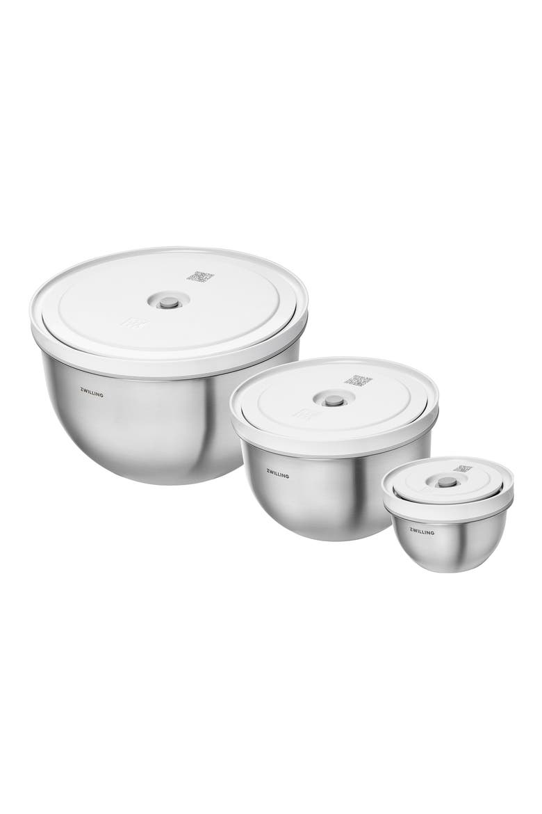 Fresh & Save 3-Piece Stainless Steel Bowl & Vacuum Pump Set, Main, color, STAINLESS STEEL
