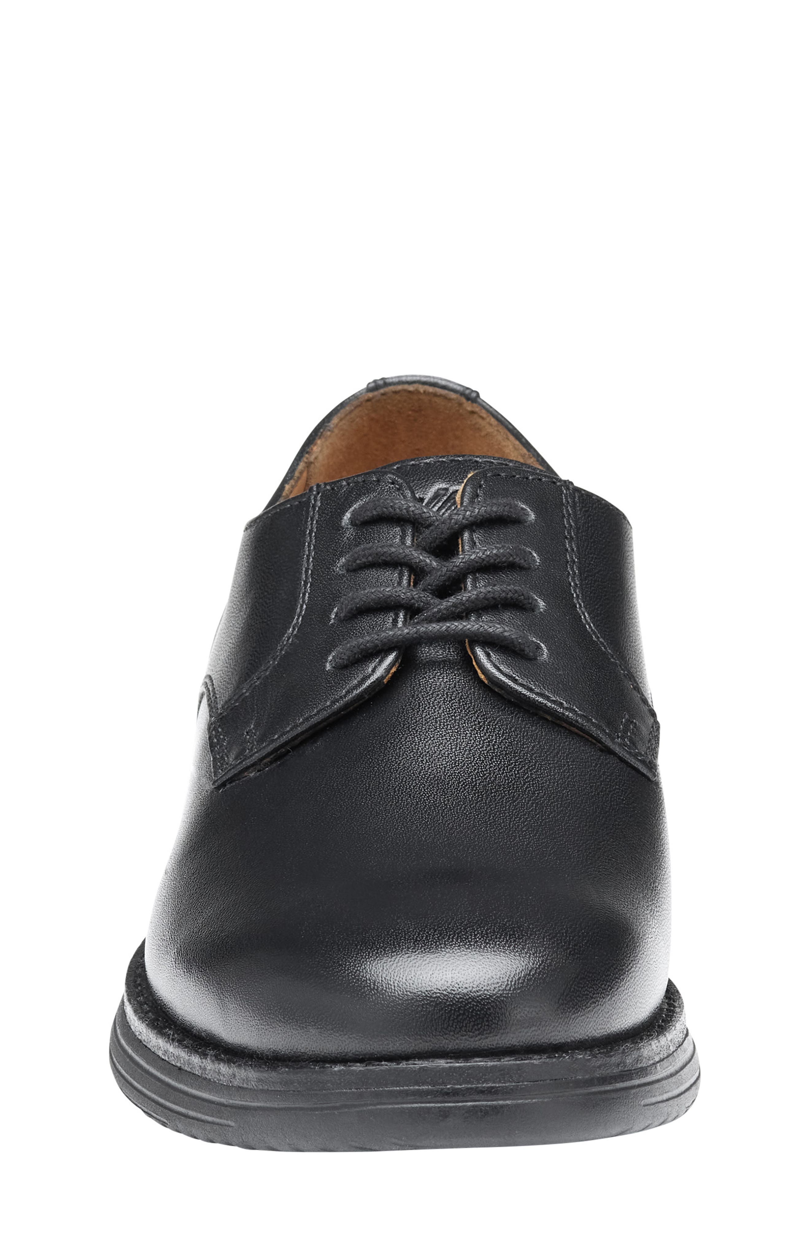 Johnston & Murphy Kids' Upton Plain Toe Derby, Alternate, color, Black Full Grain