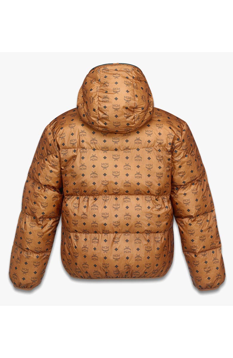 MCM Monogram Ripstop Nylon Parka, Alternate, color, Cognac