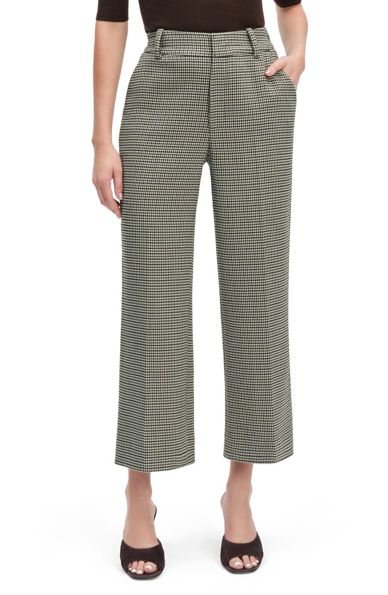 Favorite Daughter Fiona Houndstooth Ankle Straight Leg Pants, Main, color, Chesire Houndstooth