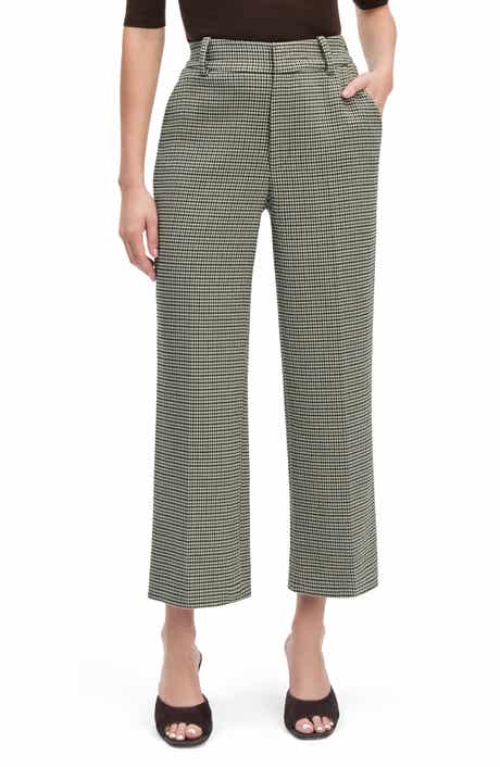 Favorite Daughter Fiona Houndstooth Ankle Straight Leg Pants
