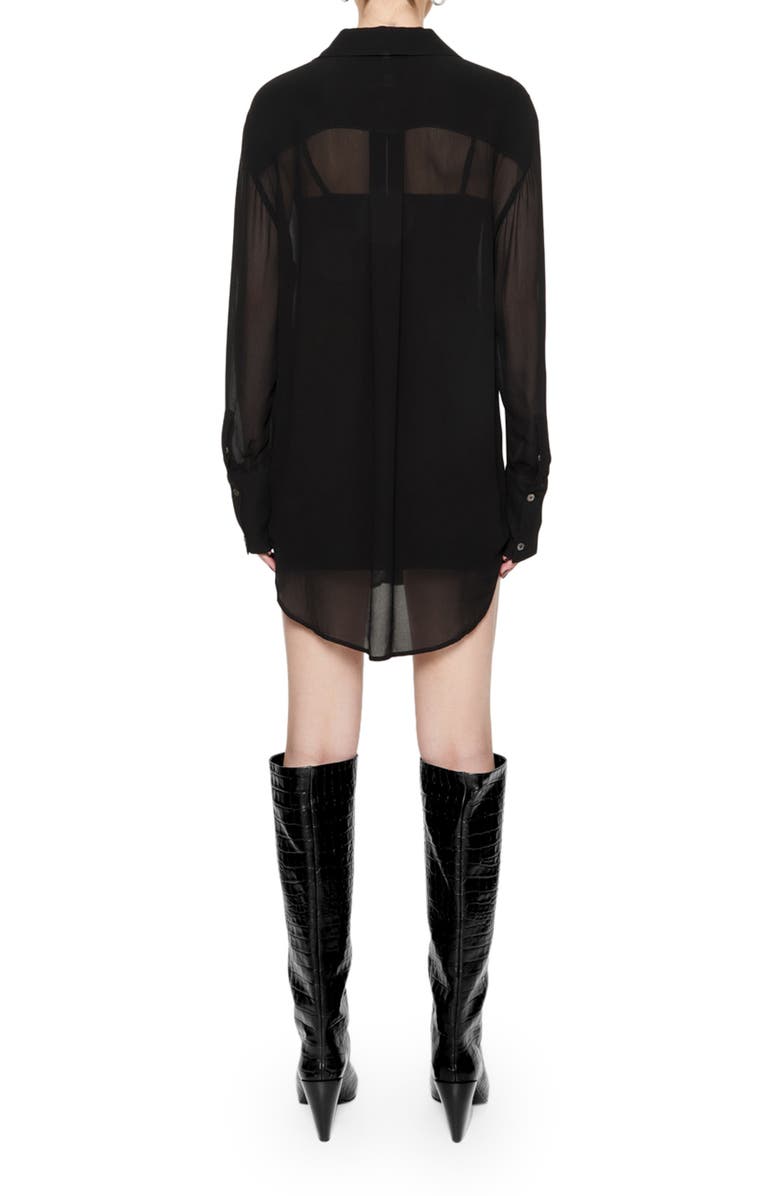 Rebecca Minkoff Ophelia Tie Neck Long Sleeve Button-Up Top, Alternate, color,