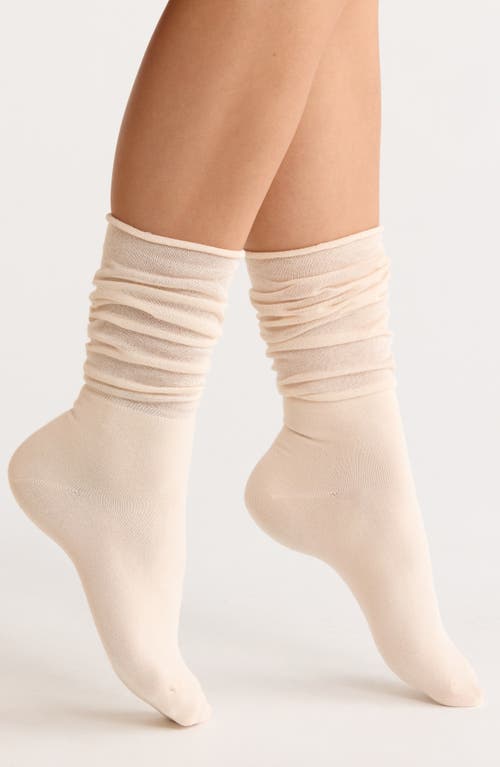 Nordstrom Lightweight Slouchy Wool Blend Knee High Socks In Neutral