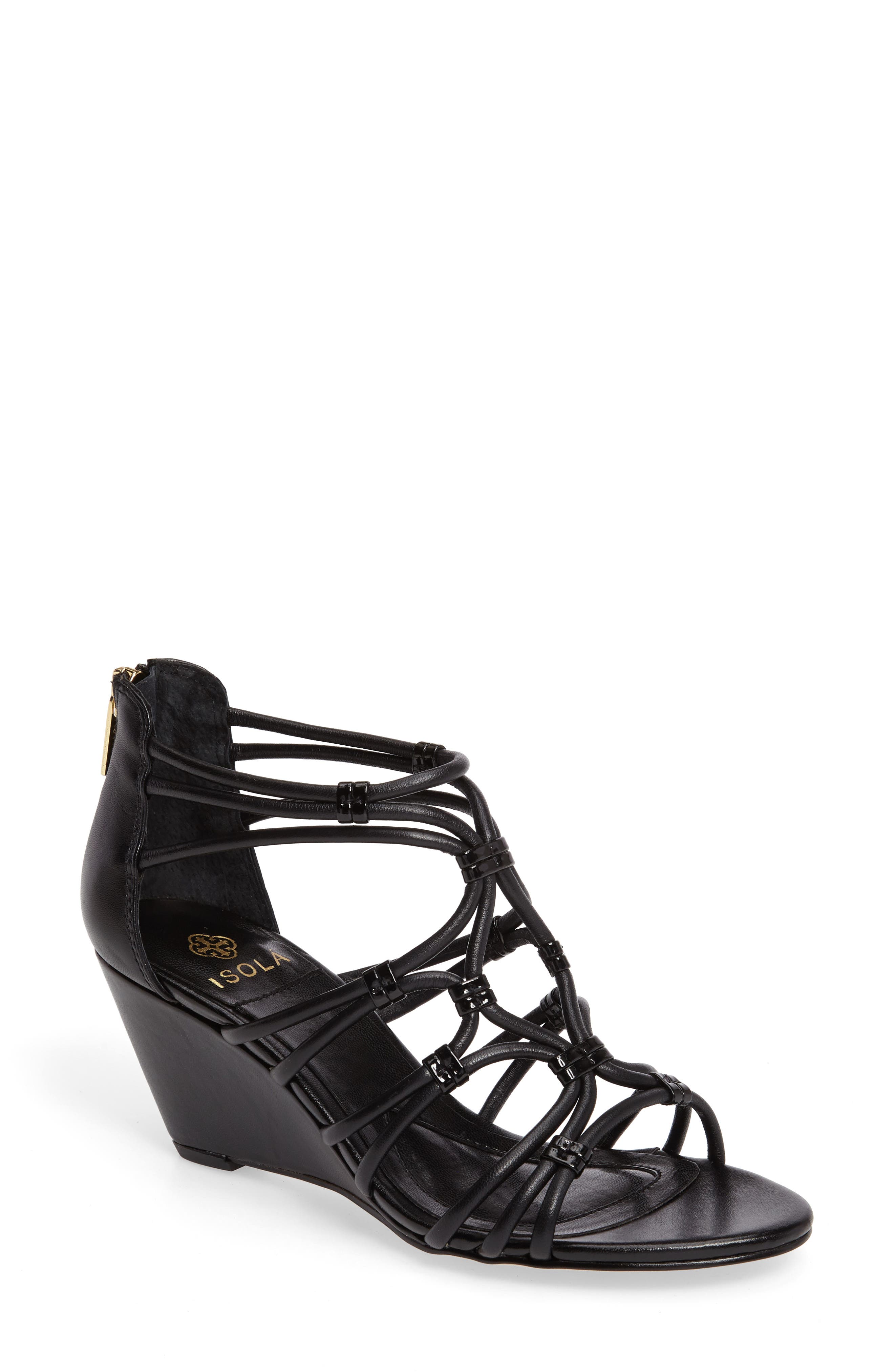 Isolá Floral Strappy Wedge Sandal, Main, color, 