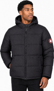 CANADA WEATHER GEAR Men's Fleece Lined Hooded Bubble Puffer Jacket
