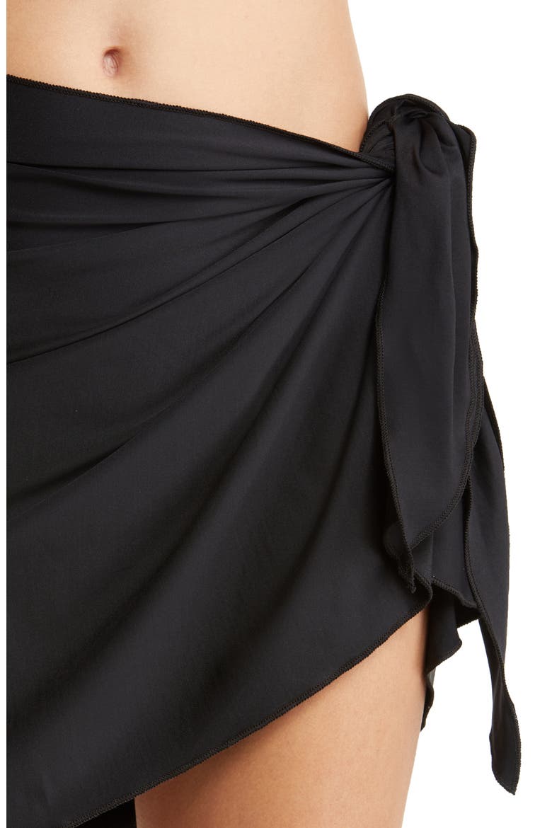 Colorcode Sarong Cover-Up Skirt, Alternate, color, BLACK
