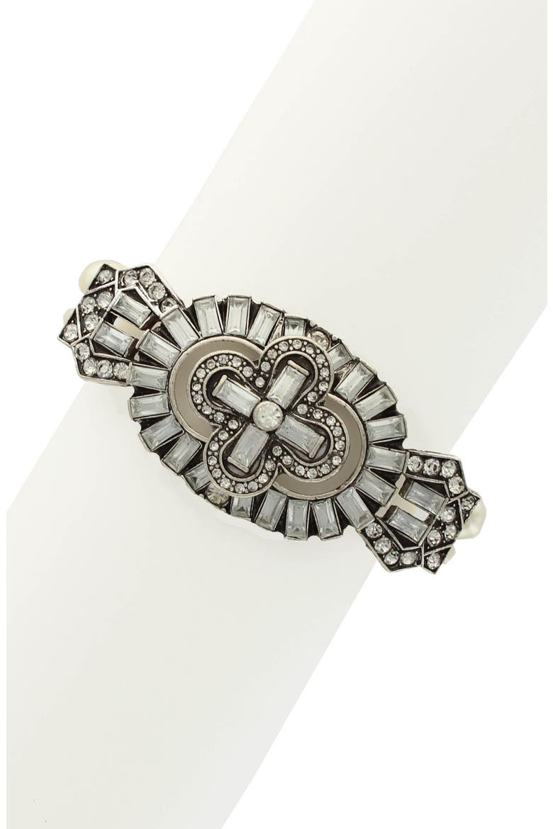 Lily Mix Crystal Bracelet, Main, color, SILVER / WHITE