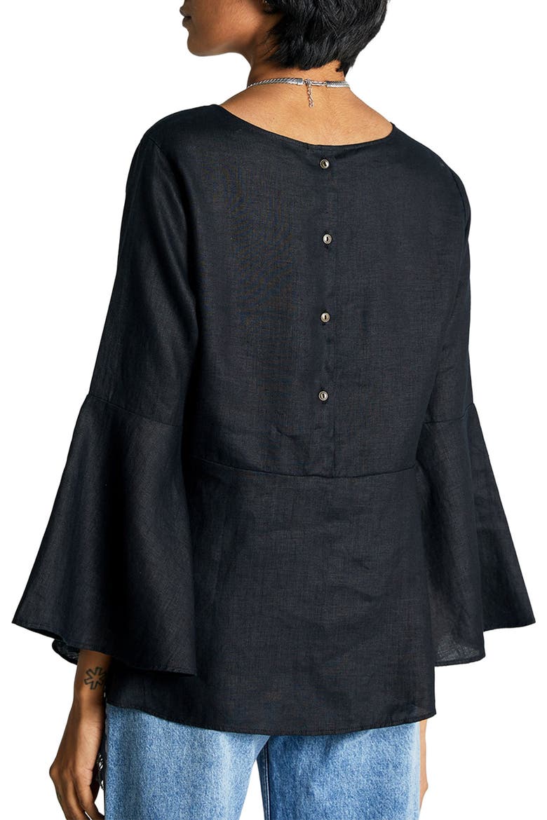 Button Back Shirt, Alternate, color, Black