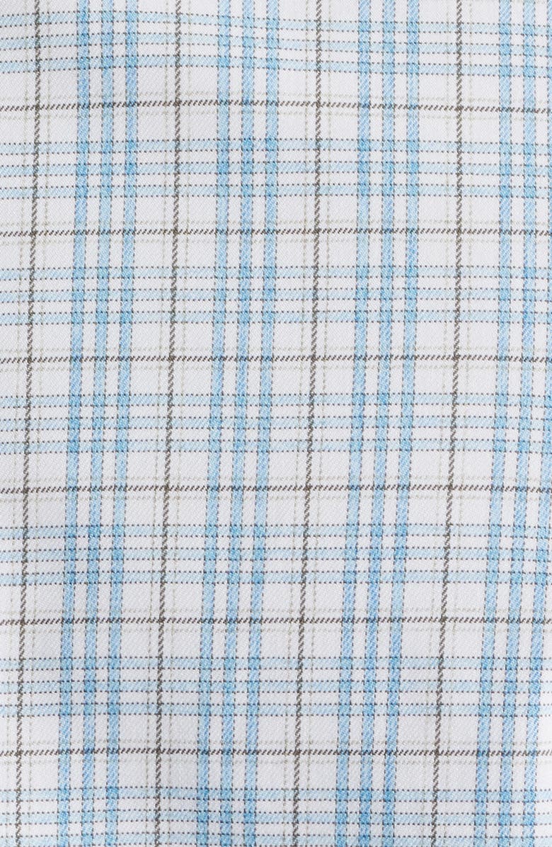 johnnie-O Ferdinand Plaid Performance Button-Up Shirt, Alternate, color, White