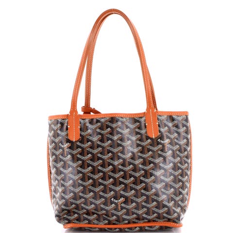 Anjou Reversible Tote Coated Canvas Mini