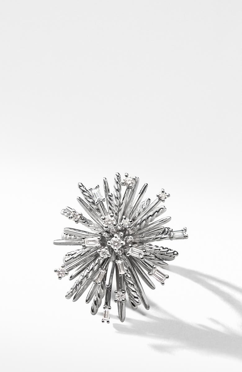 David Yurman Supernova Ring with Diamonds and 18K White Gold, Alternate, color, 