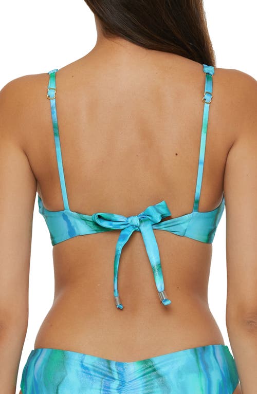 Becca Solar Energy Knotted Bikini Top In Blue