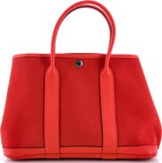Pre-Owned Hermes Garden Party Tote Toile and Leather 30