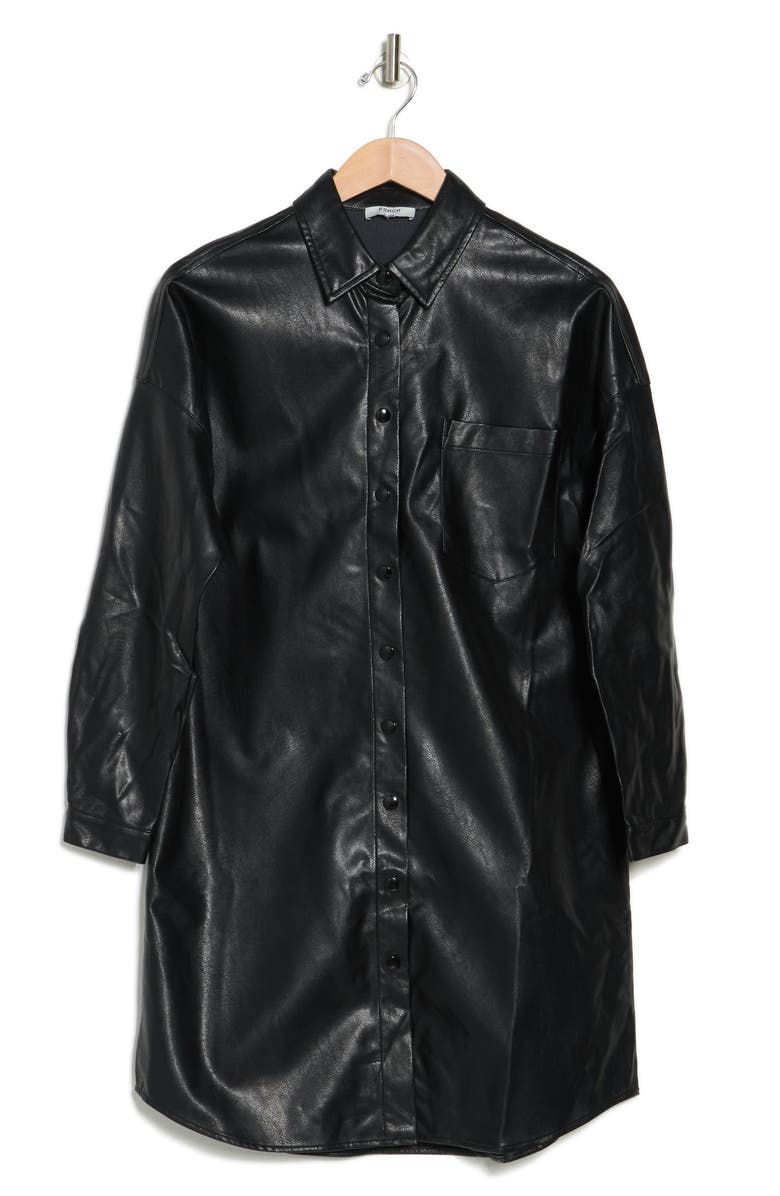 FRNCH Aidee Tie Waist Long Sleeve Shirtdress, Alternate, color, 