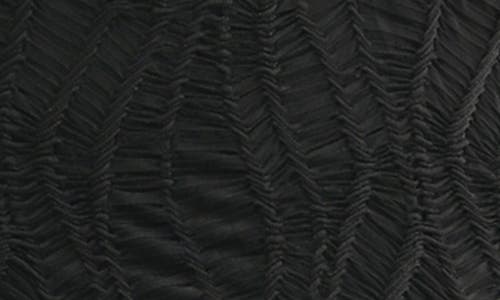 Lush Keyhole Neckline Texture Midi Dress In Black
