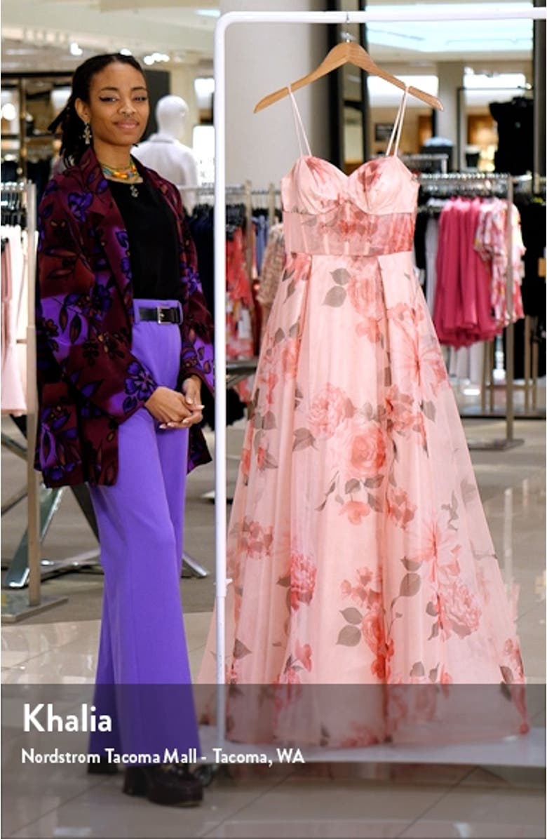 Floral Corset A-Line Ballgown, sales video thumbnail