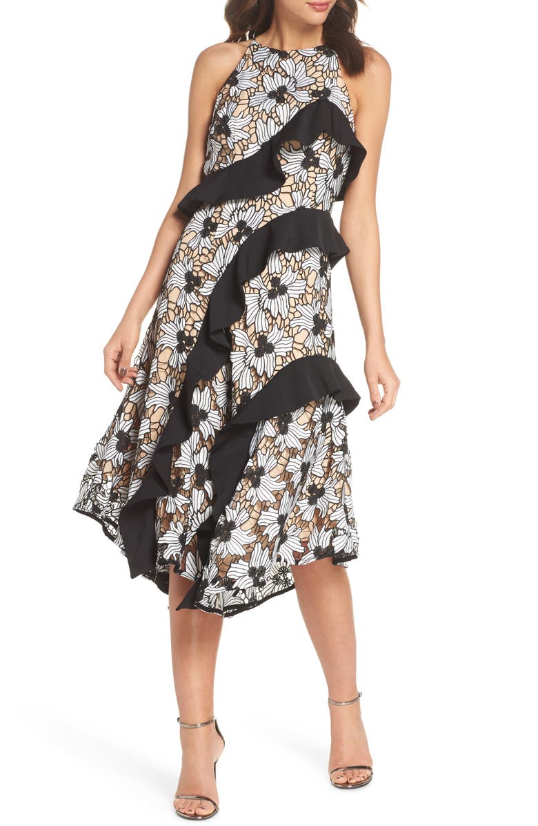 Keepsake the Label Break Free Lace Midi Dress, Main, color, 