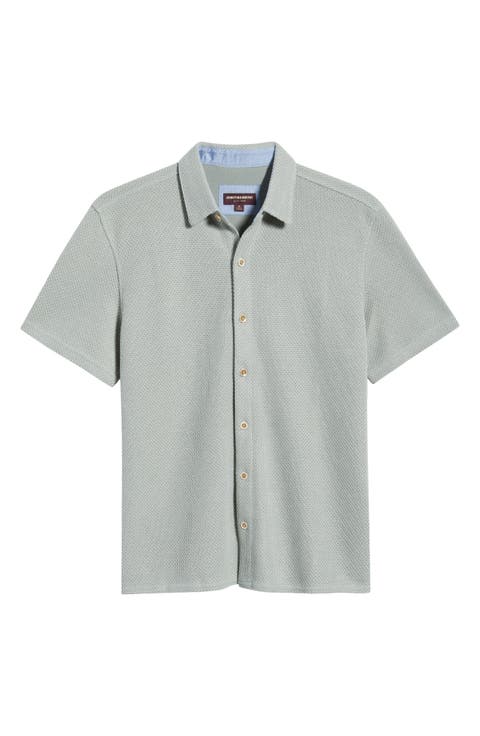 Linden Textured Short Sleeve Button-Up Shirt