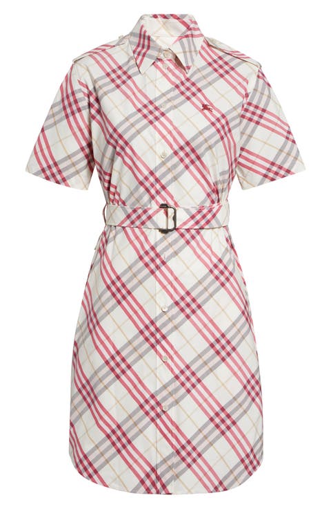 Georgina Check Belted Shirtdress