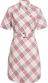 Burberry Georgina Check Belted Shirtdress