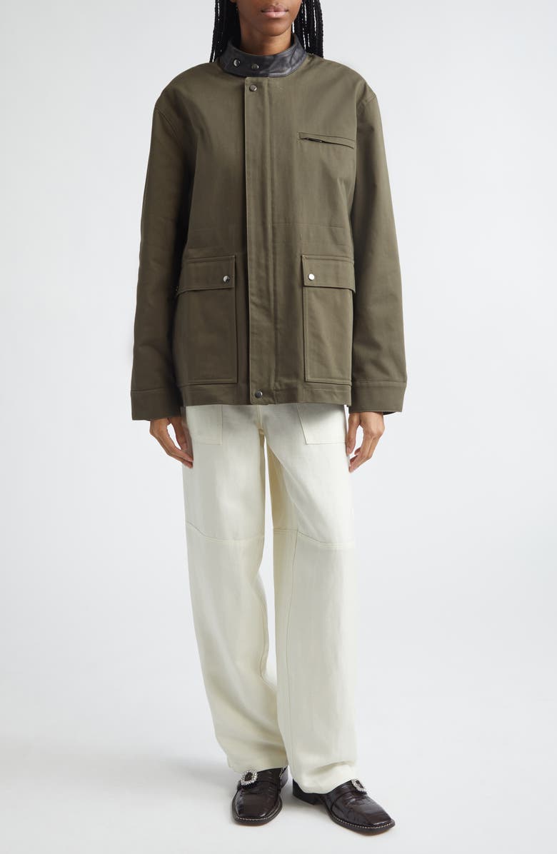 Wales Bonner Hymn High Waist Linen Blend Wide Leg Pants, Alternate, color, Ivory