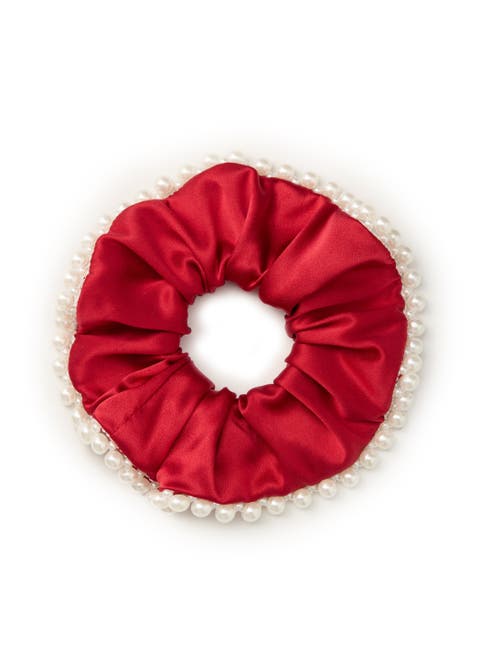 Pearl Glaze Silk Scrunchie