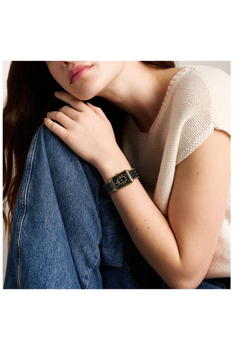 Raquel White Ceramic Bracelet Watch, 26mm, Alternate, color, BLACK