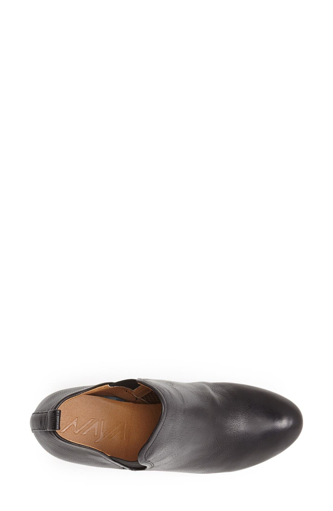 'Felix' Leather Bootie, Alternate, color, BLACK