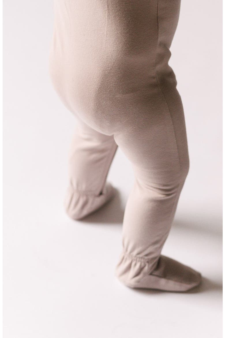 Fitted Organic Cotton One-Piece Footie Pajamas, Alternate, color, PALE PINK