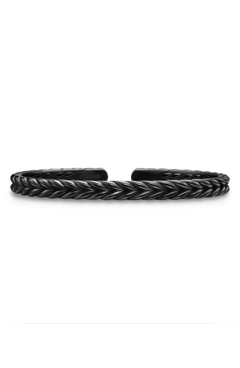 Chevron Flex Bracelet in Black Titanium